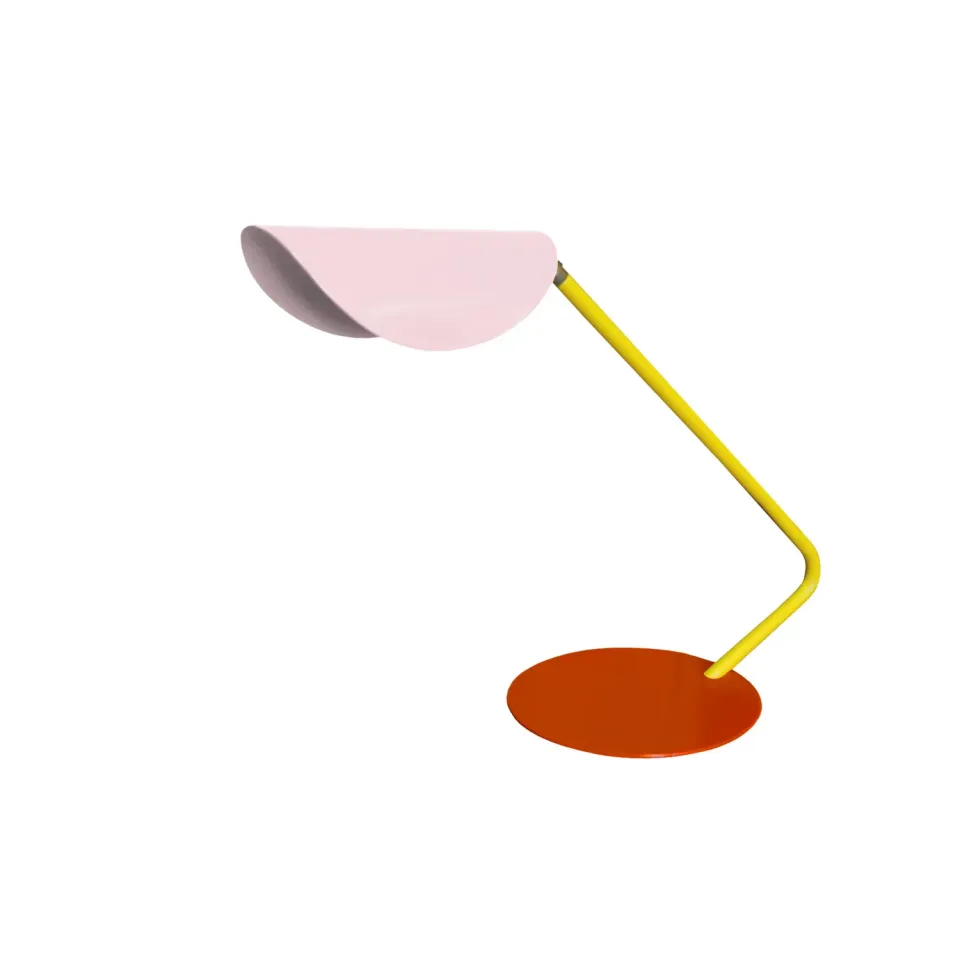 Tosel Ulla lampada da tavolo rosa E14 snodata