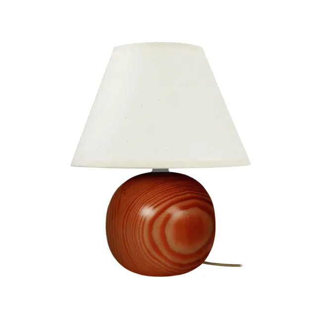 Tosel Boule abat-jour legno 18 cm ecrù da comodino