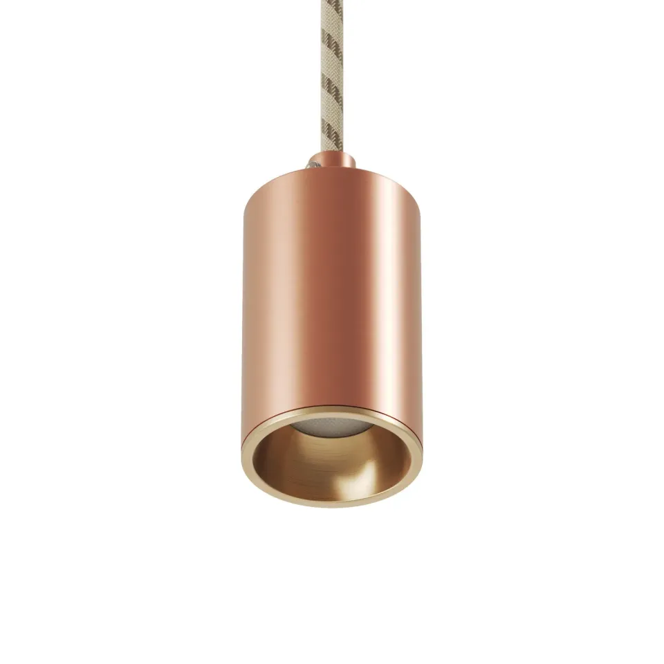 Creative Cables Bispot faretto GU10 LED rame bronzo satinato