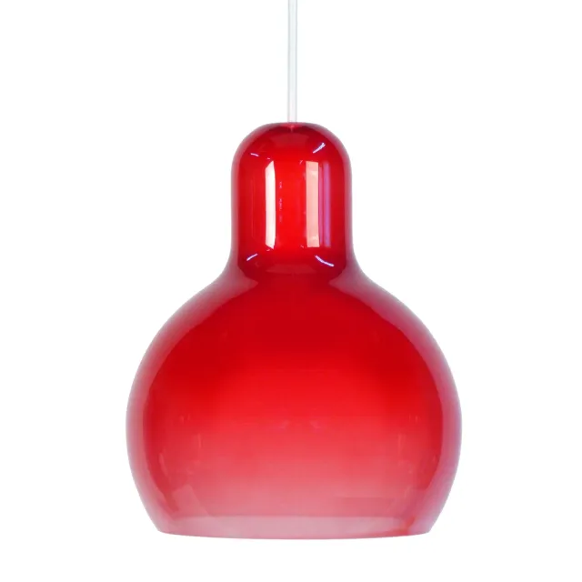 Tosel Vianne sospensione vetro rosso cupola E27