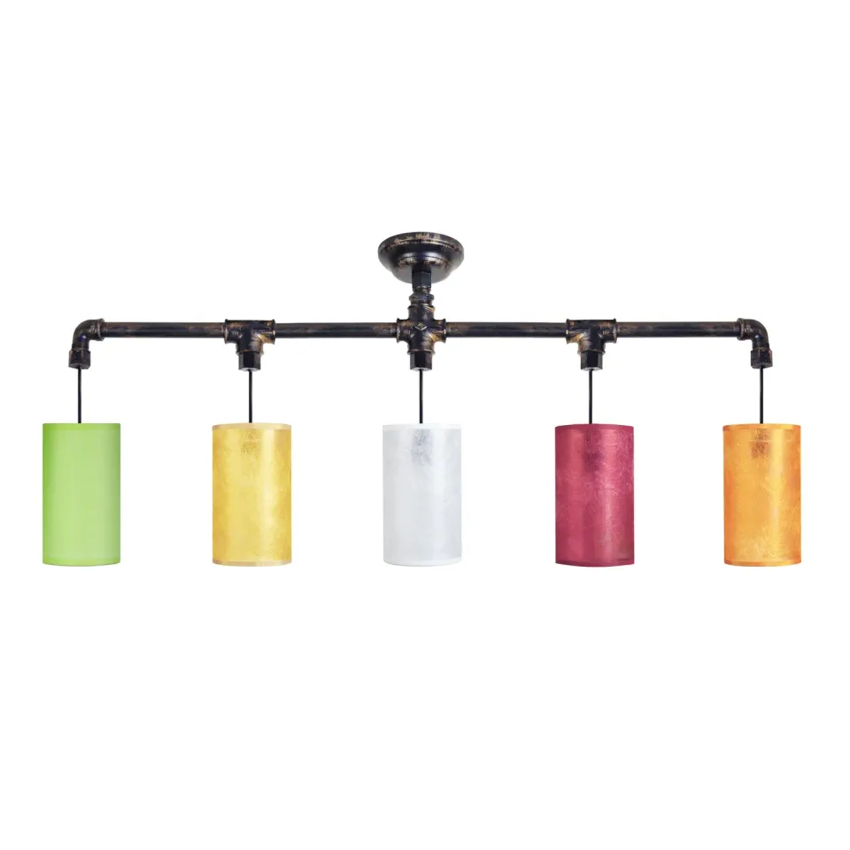 Tosel Hydraulik plafoniera barra 65cm multicolore 5 luci