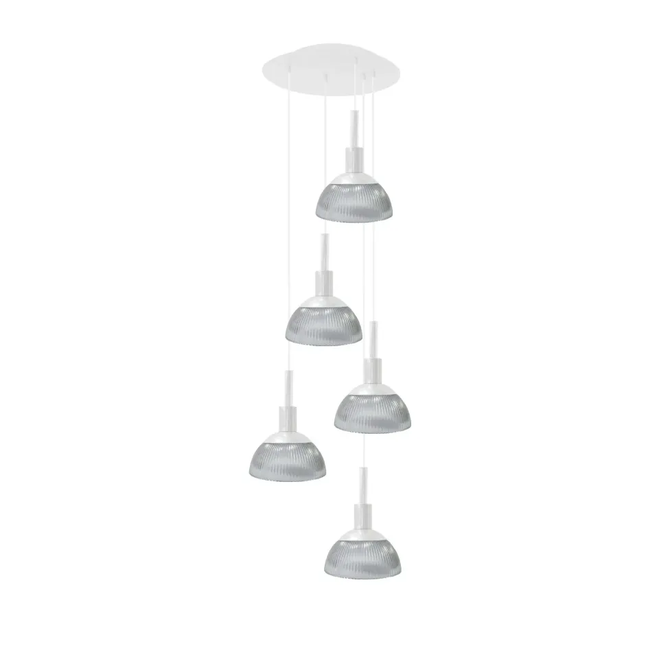 Tosel Copenhaga Lampadario 40x100 cm Bianco 5 Luci