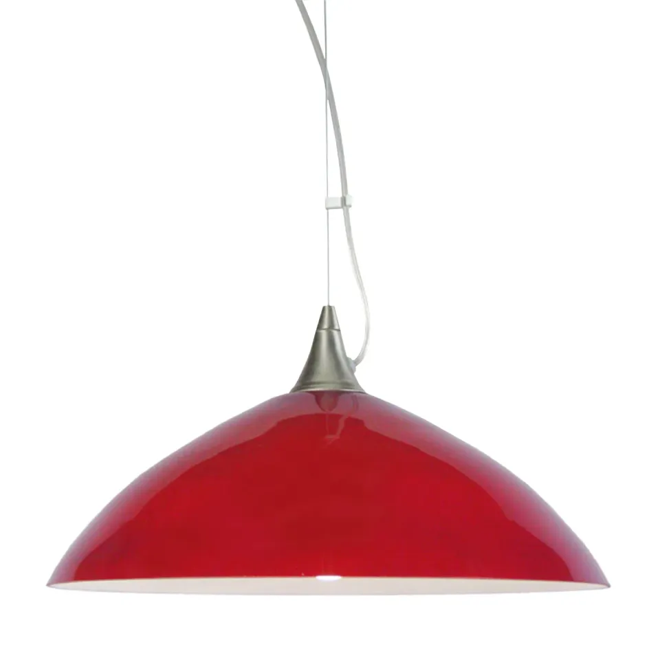 Tosel Divy lampada a sospensione bianco 38x100 cm cupola