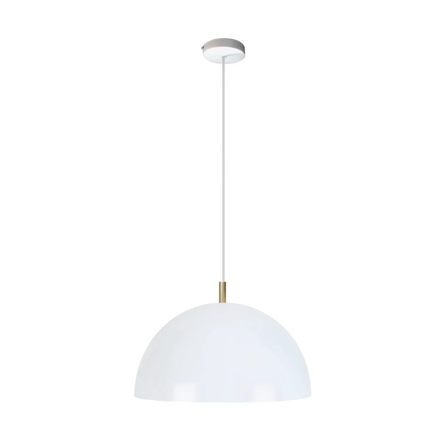 Tosel Floral sospensione metallo cupola bianca 30x100cm E27