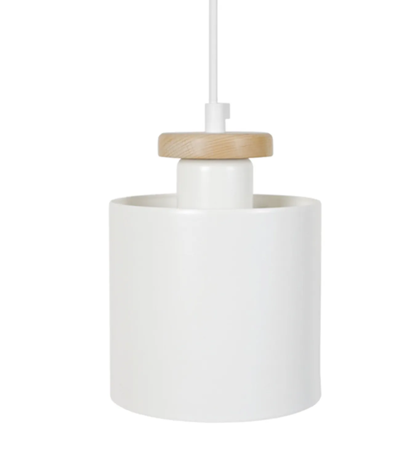 Tosel Uzibuze lampadario barra legno bianco avorio