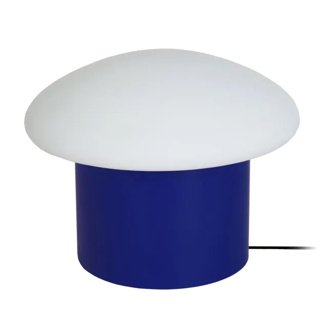 Tosel Pilz lampada tavolo 19x15 nero vetro bianco