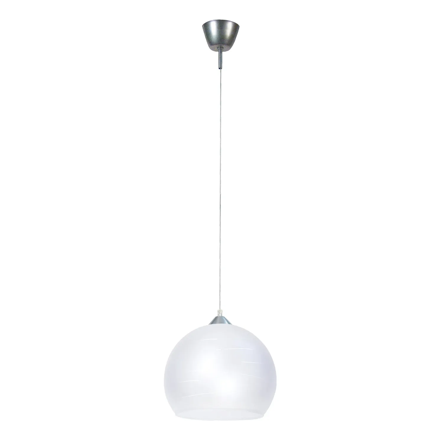 Tosel GLOBE LIGNES sospensione vetro bianco 30x100 cm