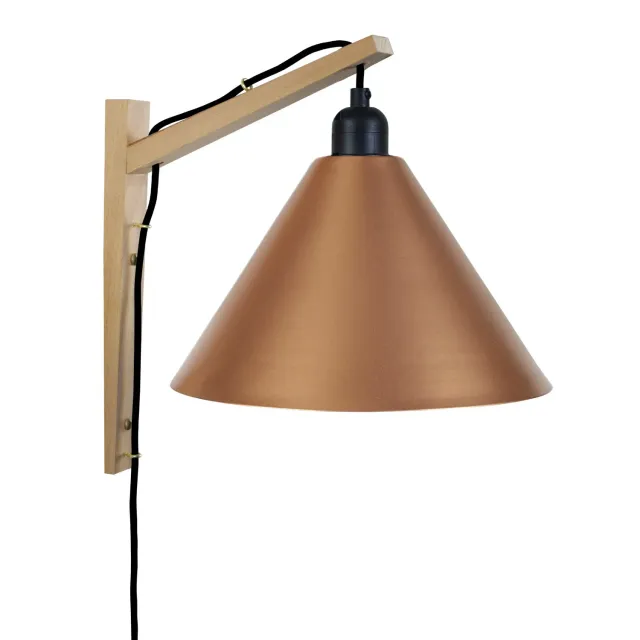 Tosel Kran applique legno cono 30x30 cm bianca
