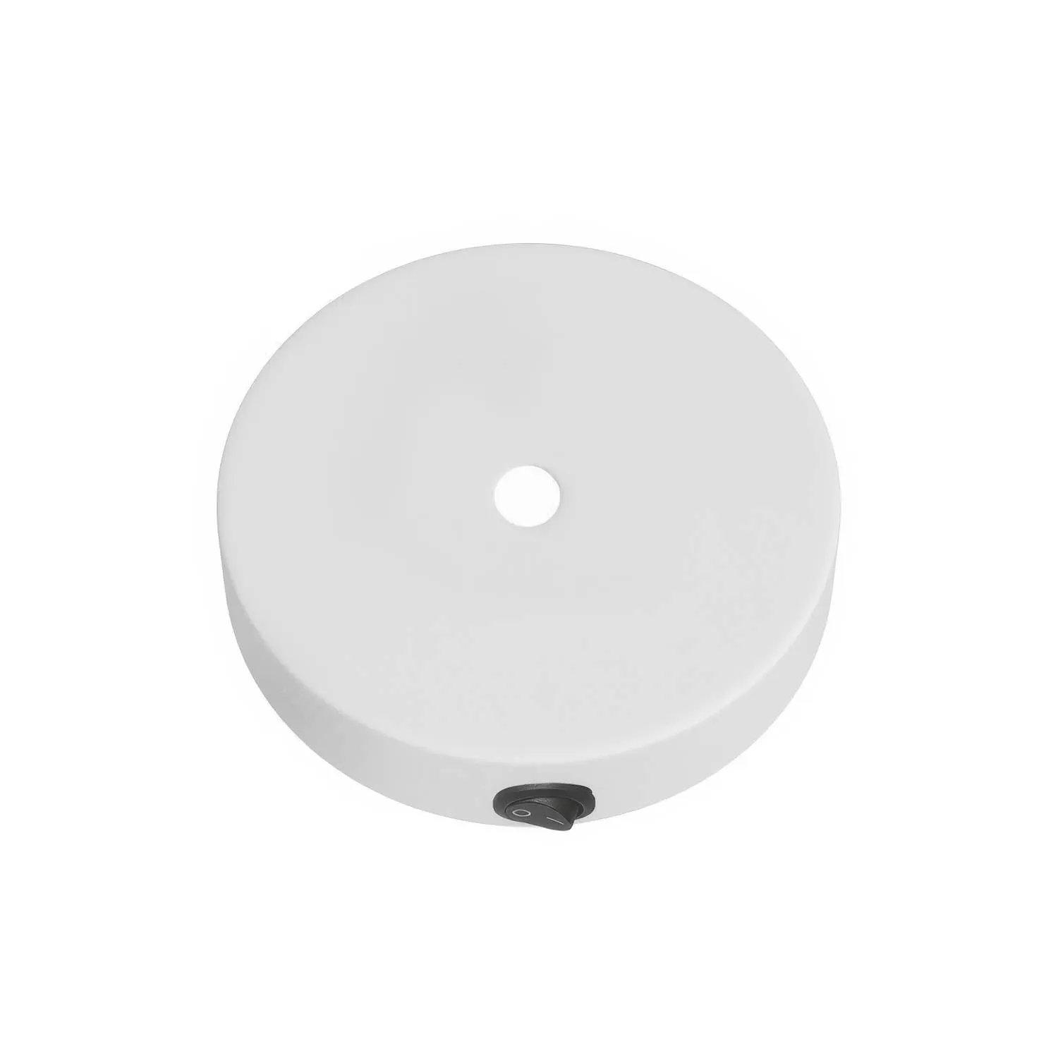Creative Cables Mini rosone metallo bianco con interruttore