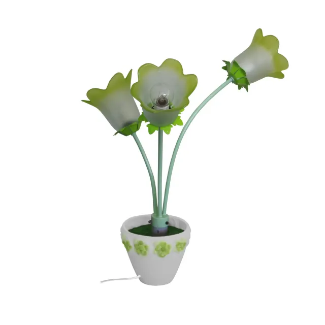 Tosel Fiore lampada da tavolo ceramica vetro rossa 40x60 cm