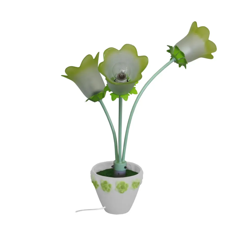Tosel Fiore lampada da tavolo ceramica vetro rossa 40x60 cm