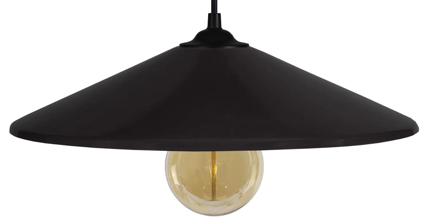Tosel Cone sospensione metallo bianco avorio E27