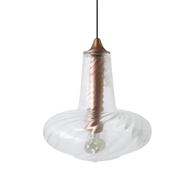 Tosel Veneza sospensione bronzo 30 cm vetro