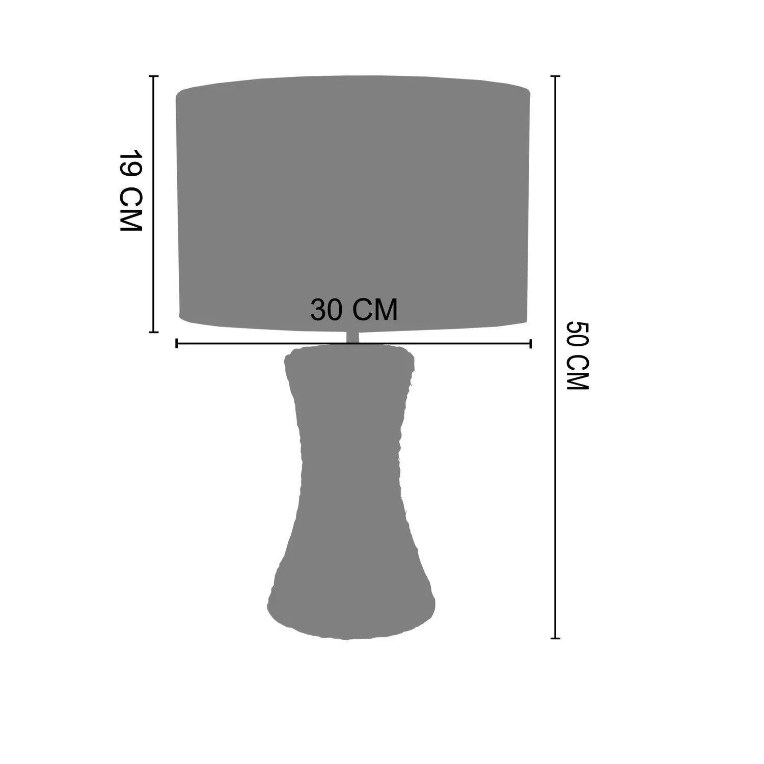Tosel Trompeta Cordes lampada da tavolo sisal naturale 30x50cm