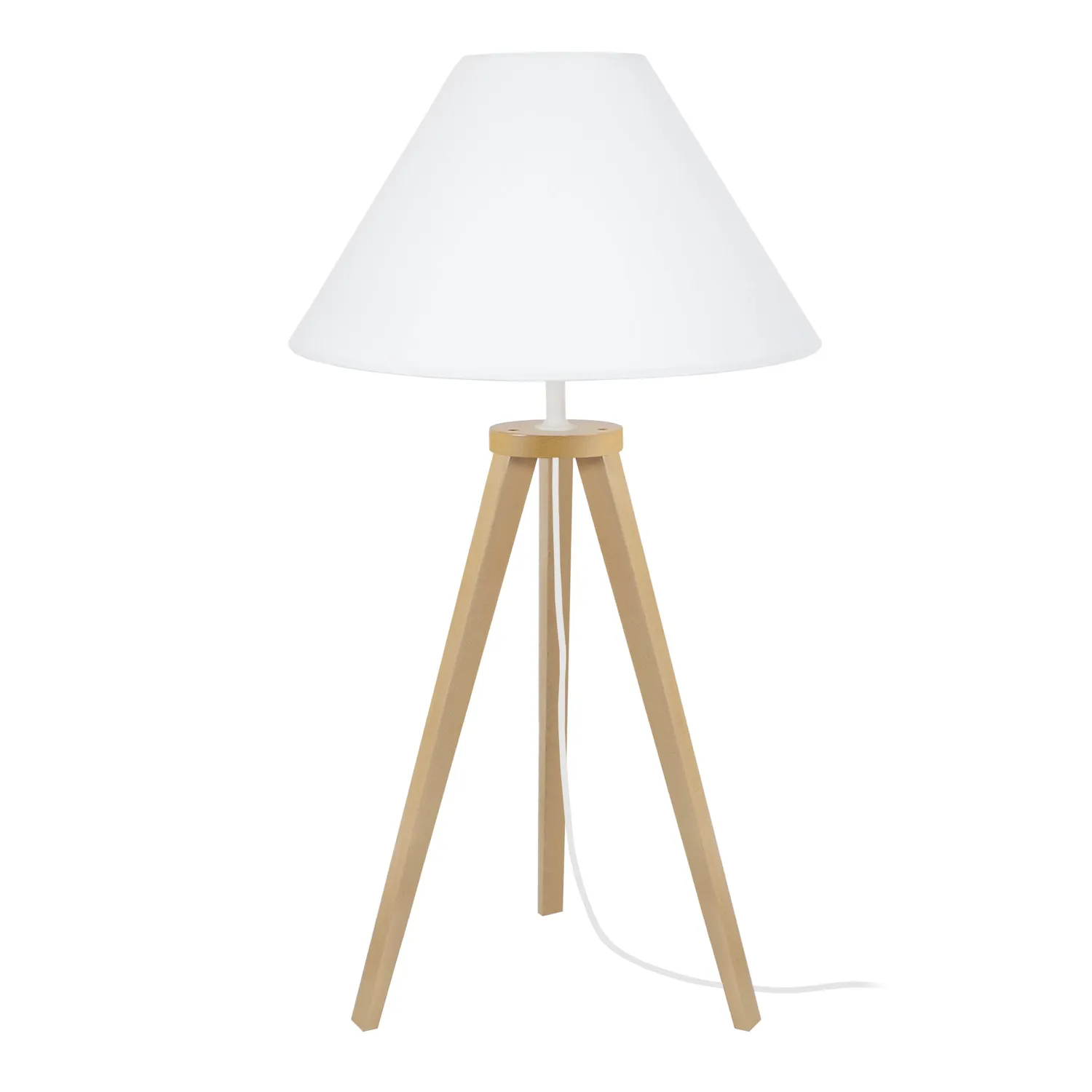 Tosel Malmo Lampada da Tavolo Treppiede Naturale 30x56cm