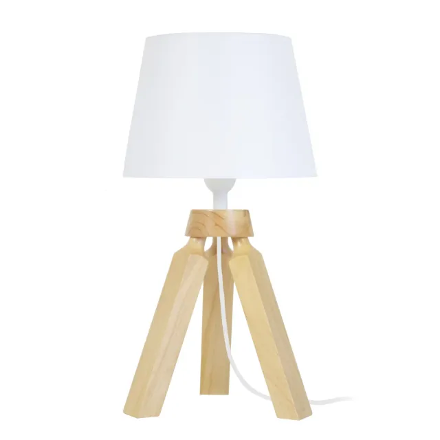 Tosel Gaby lampada da tavolo treppiede bianco 30 cm