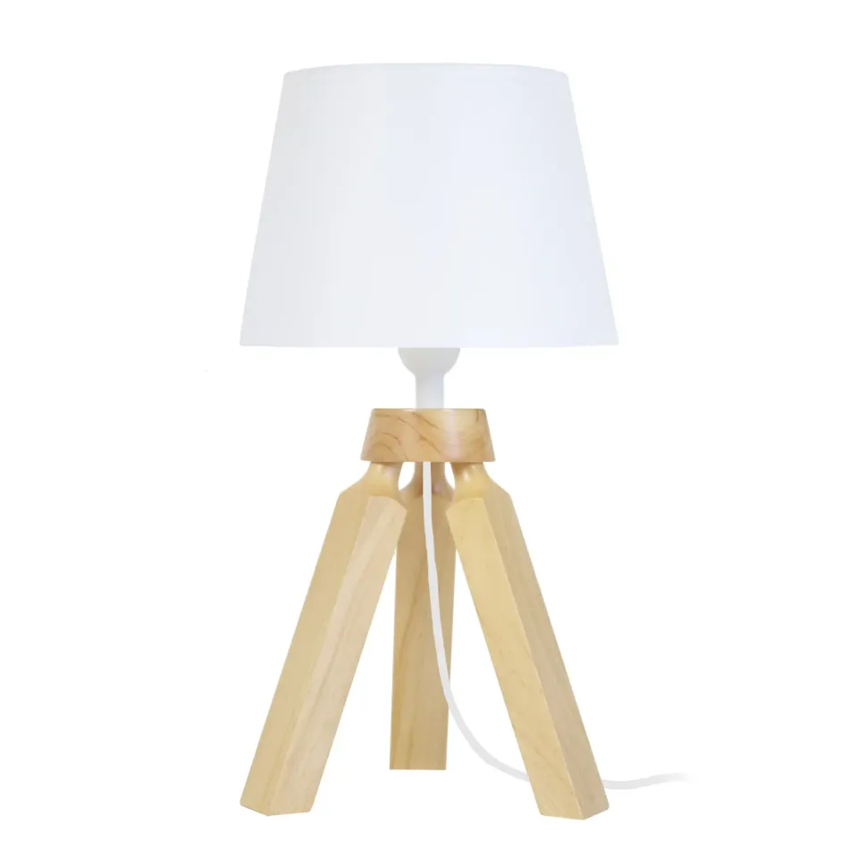 Tosel Gaby lampada da tavolo treppiede bianco 30 cm