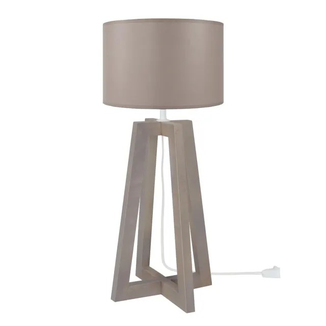 Tosel Lot Lampada da Tavolo Legno Naturale 25x50cm