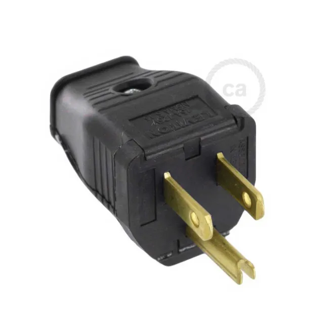 Creative Cables spina americana 3 poli nera UL