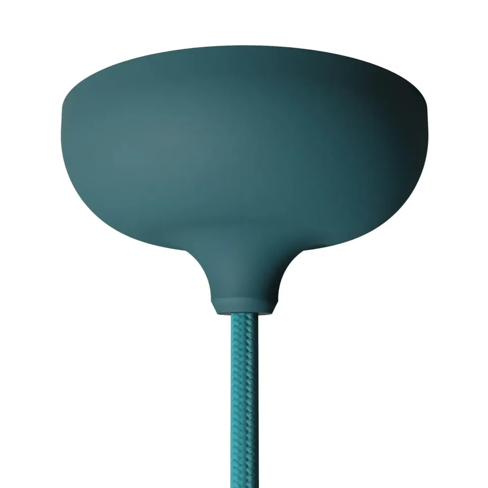 Creative Cables rosone silicone petrol foro centrale e laterale
