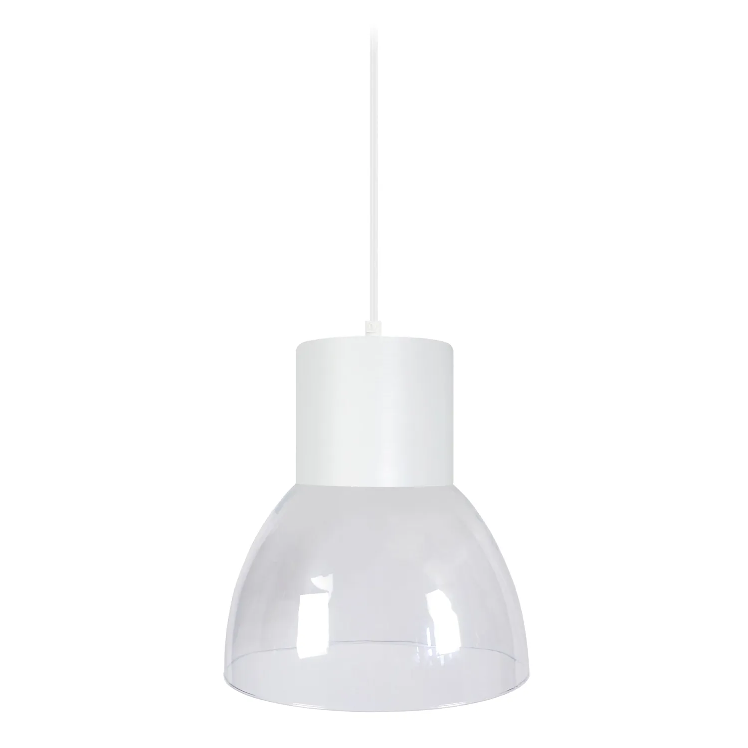 Tosel Seta sospensione vetro cupola bianco 25 cm