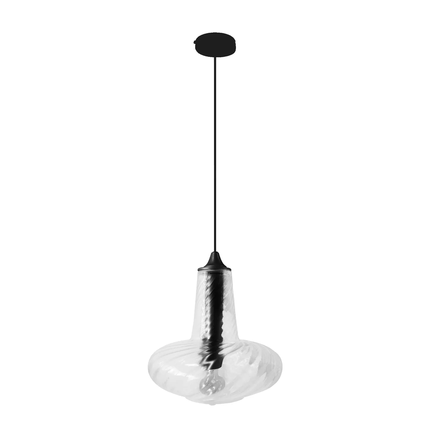 Tosel Veneza sospensione bronzo 30 cm vetro