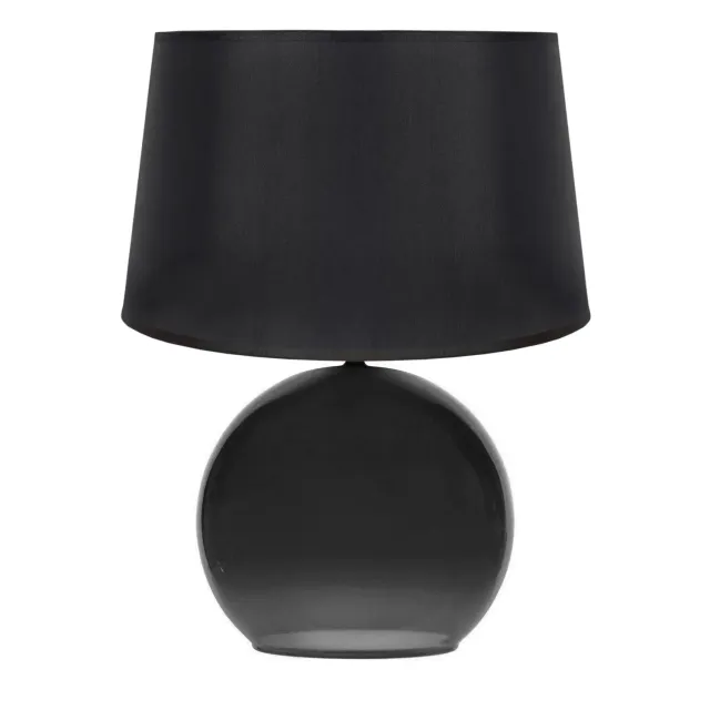 Tosel Bullé lampada da tavolo vetro 30 cm bianca