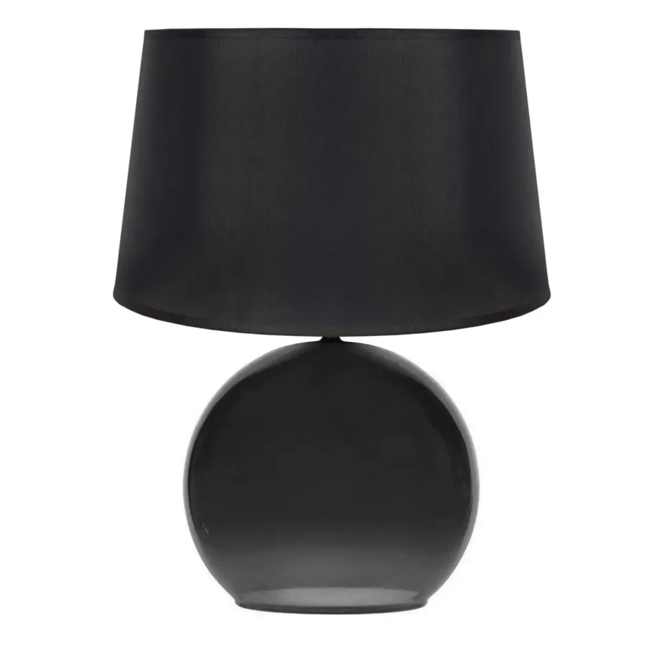 Tosel Bullé lampada da tavolo vetro 30 cm bianca