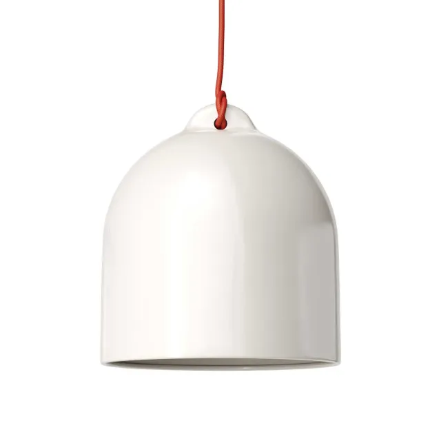 Creative Cables Bell M paralume ceramica bianco lucido