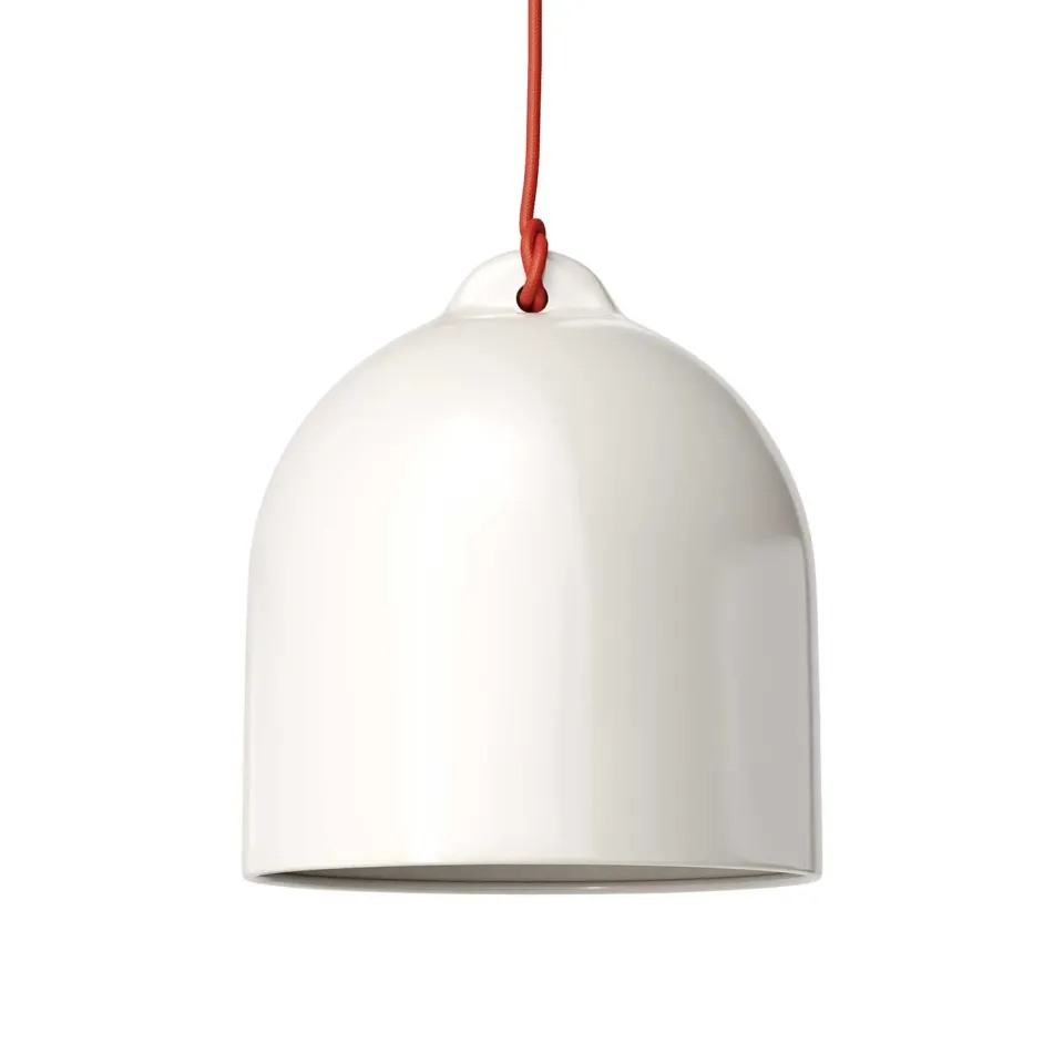 Creative Cables Bell M paralume ceramica bianco lucido