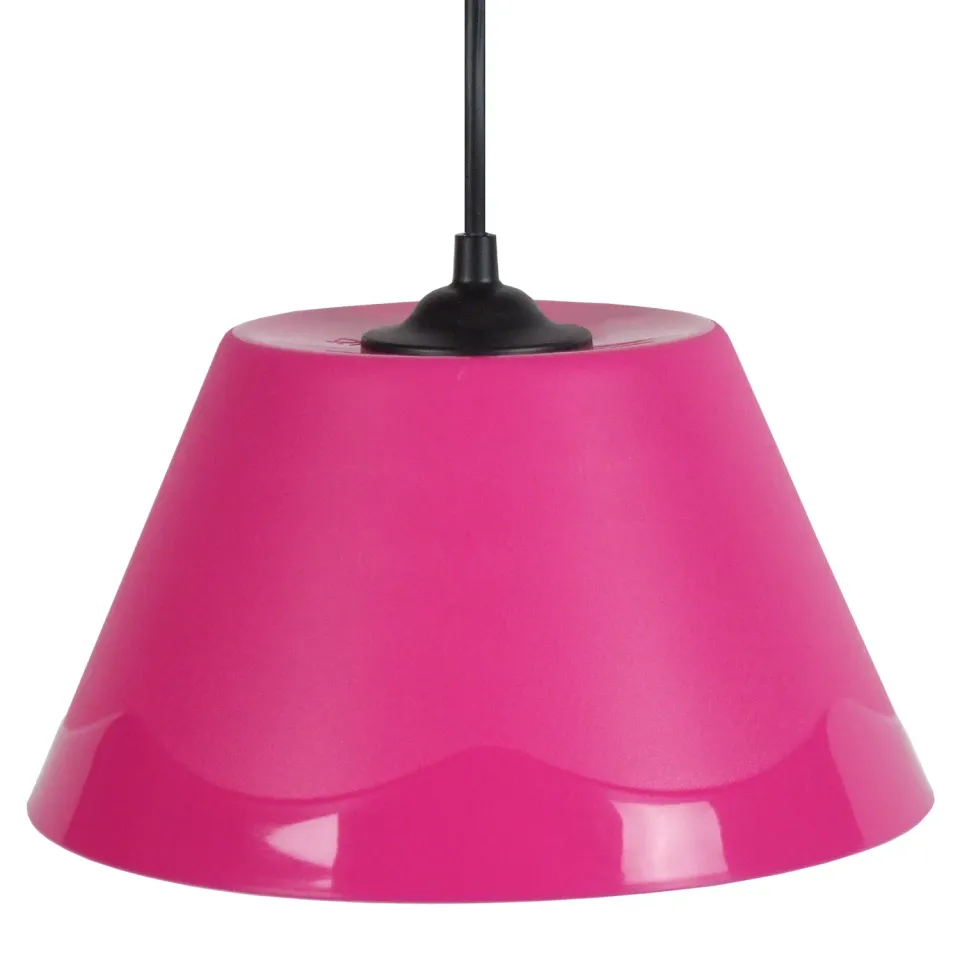 Tosel Polycone sospensione conica 22,5 cm bianca PVC E27