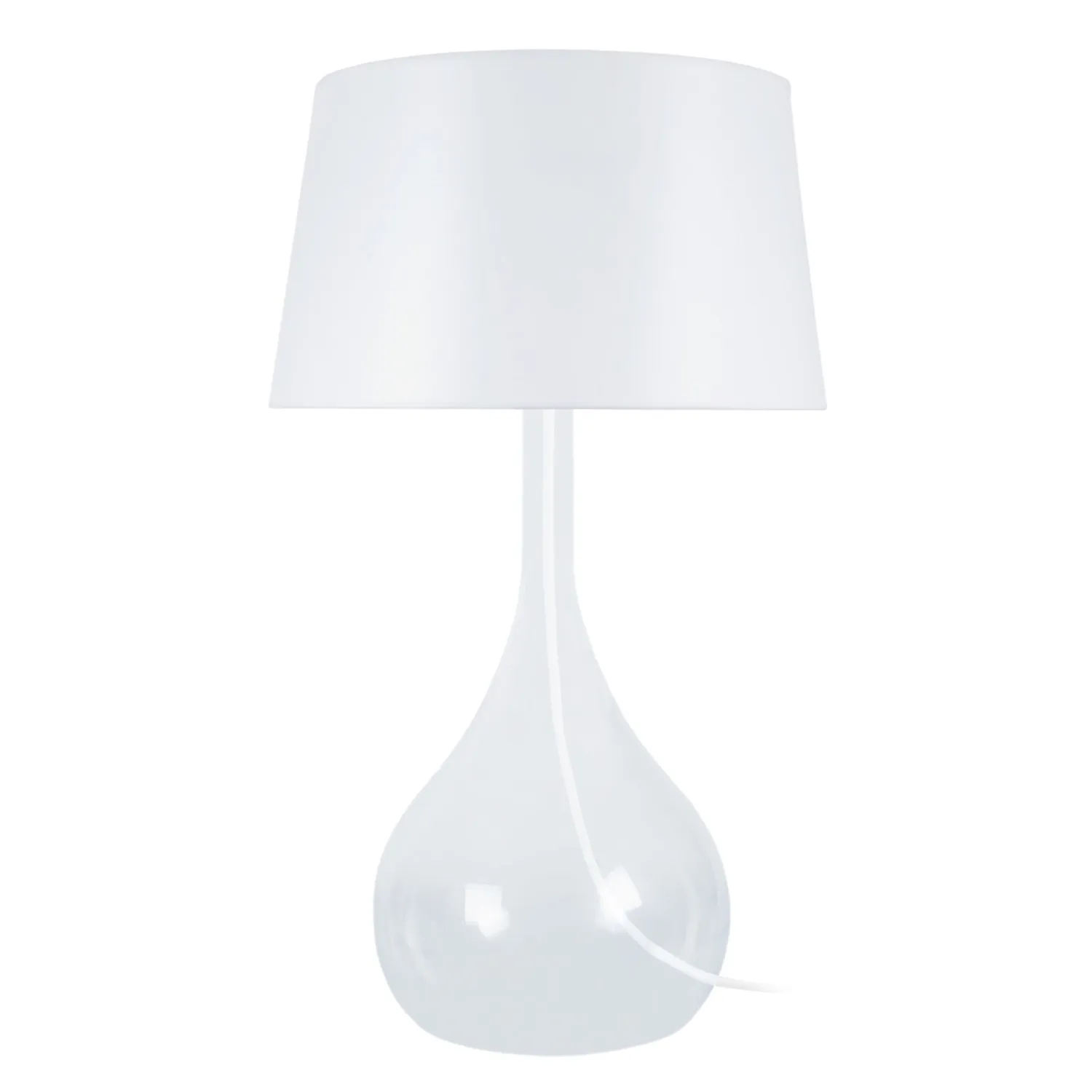 Tosel Treviso lampada da tavolo vetro bianco 66 cm