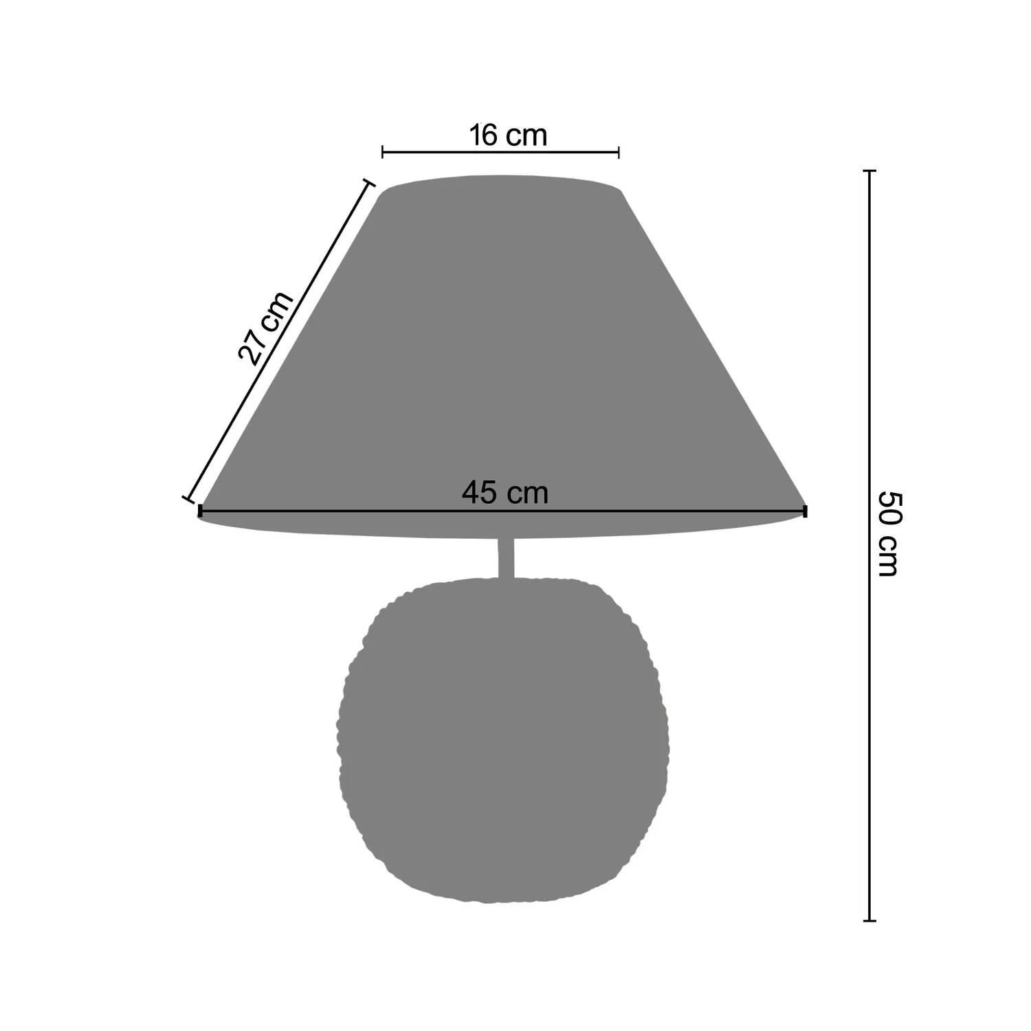 Tosel Burnaby Cordes lampada da tavolo 50 cm sisal