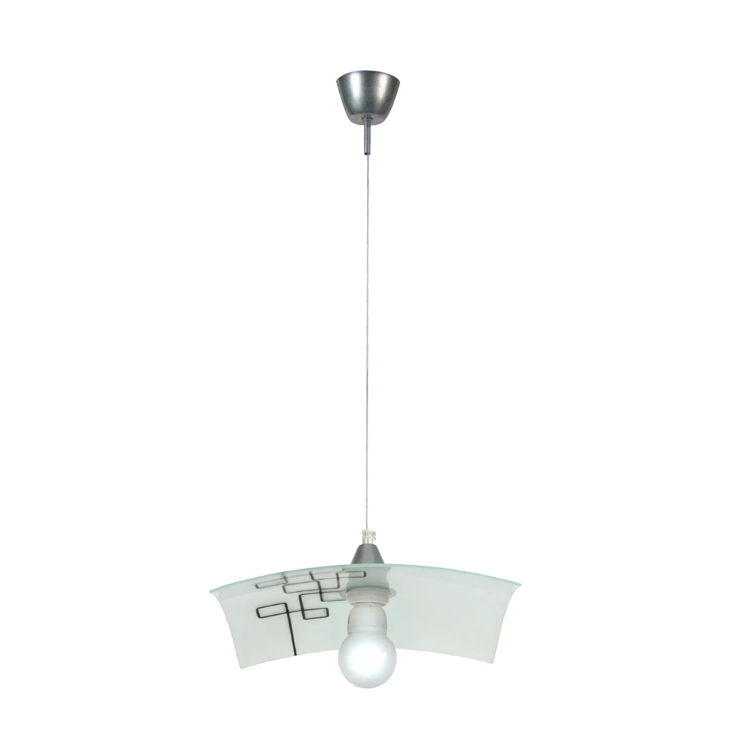 Tosel Manon sospensione geometrica blu 30x100cm cavo quadrato