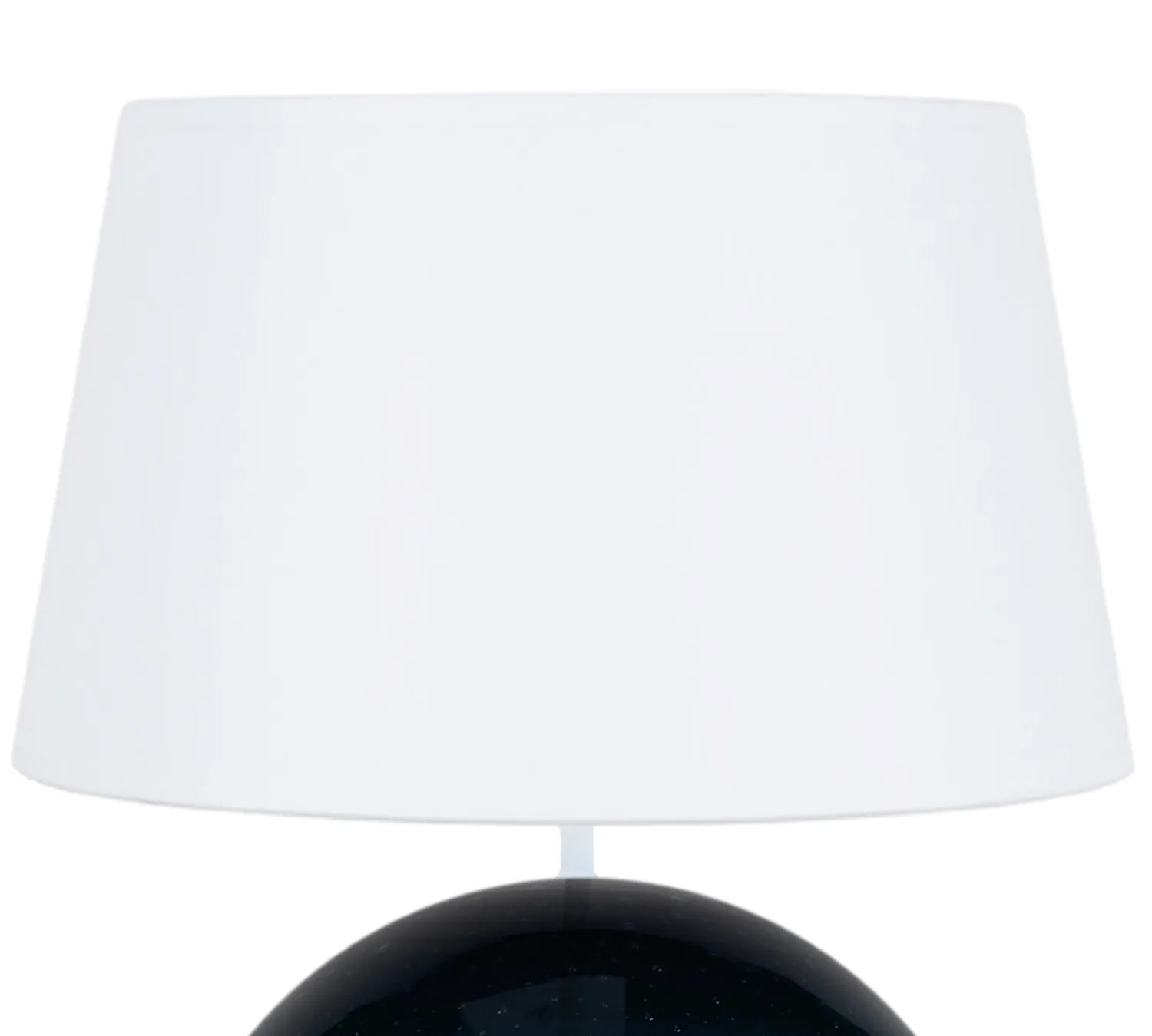 Tosel Burnaby lampada da tavolo sfera vetro 50 cm bianca