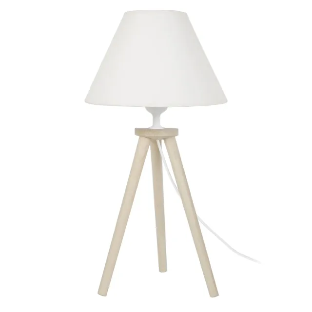 Tosel Utgard lampada tavolo treppiede naturale ecru E27
