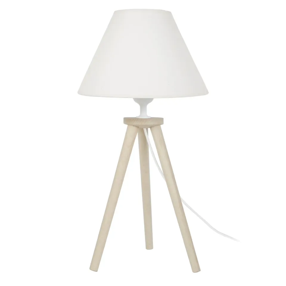 Tosel Utgard lampada tavolo treppiede naturale ecru E27