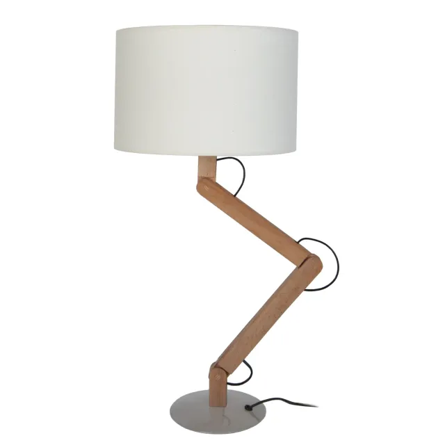 Tosel Geri lampada da tavolo naturale ecrù legno