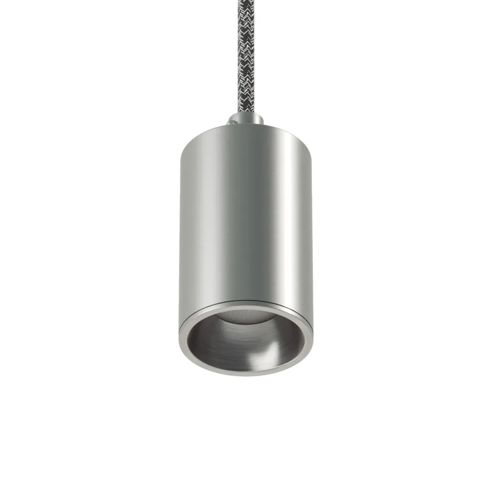 Creative Cables Bispot faretto GU10 titanio satinato dimmerabile