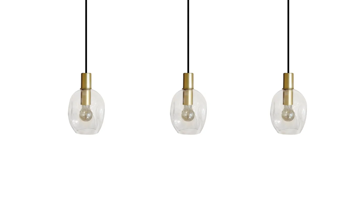 Tosel Vingolf Lampadario Barra Oro Vetro 70x120 cm