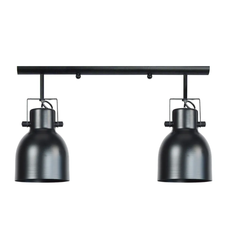 Tosel Carlson B Lampadario a Barra Nero 60x80cm
