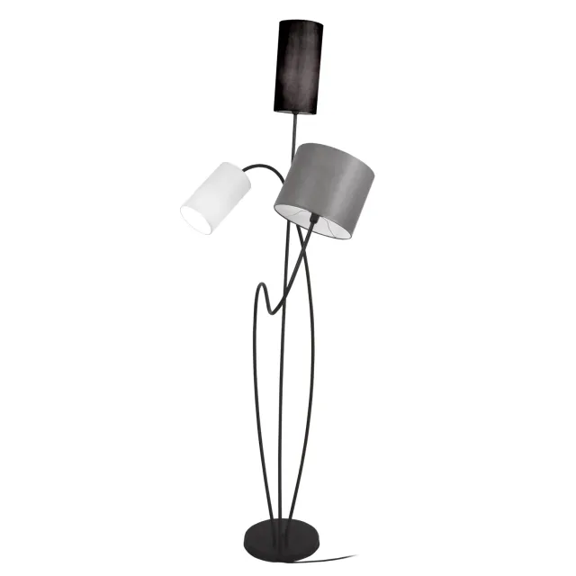 Tosel MIDI piantana marrone 45x170 cm 3 luci tessuto