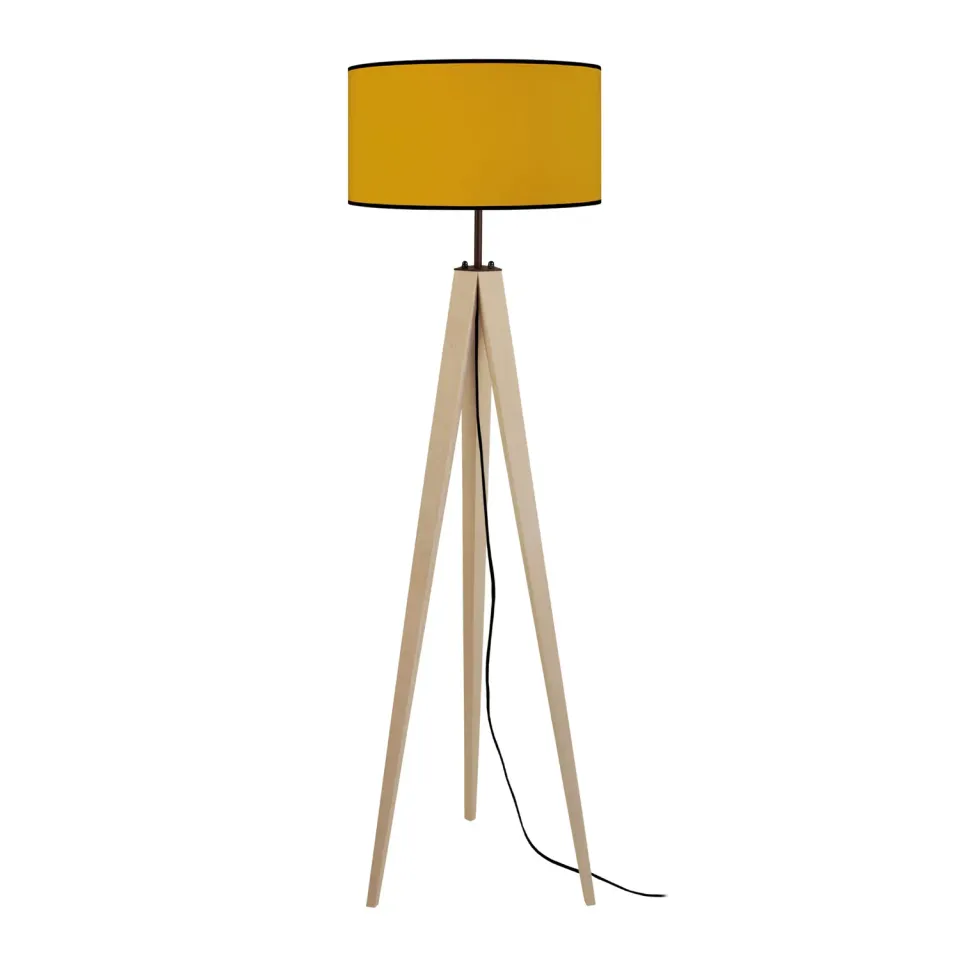 Tosel Agra piantana naturale e giallo 45x163 cm treppiede