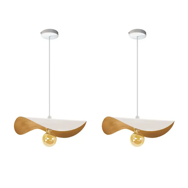 Tosel Madame sospensione doppio set nero oro D40 vetro