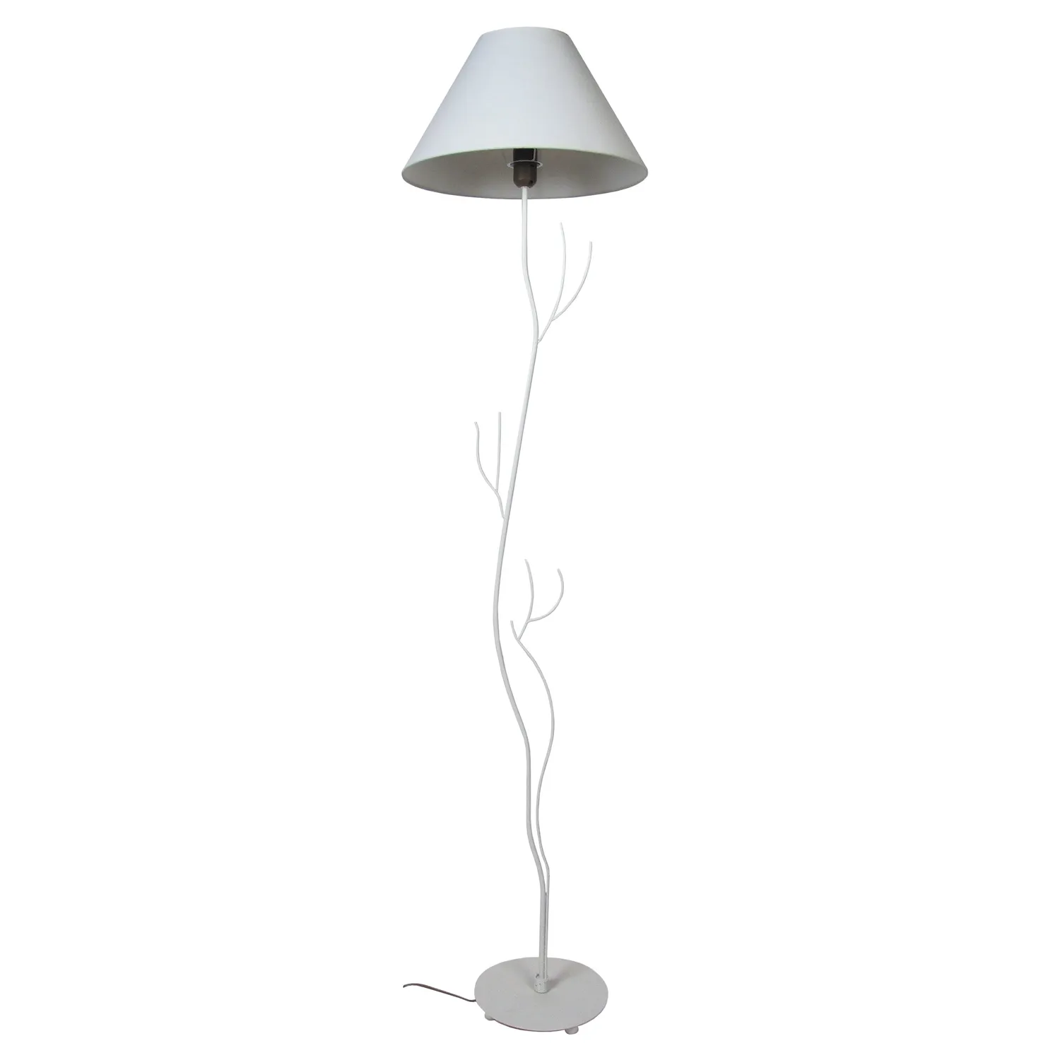 Tosel Arbore Piantana 40x168 cm Bianco Avorio e Oro Tessuto