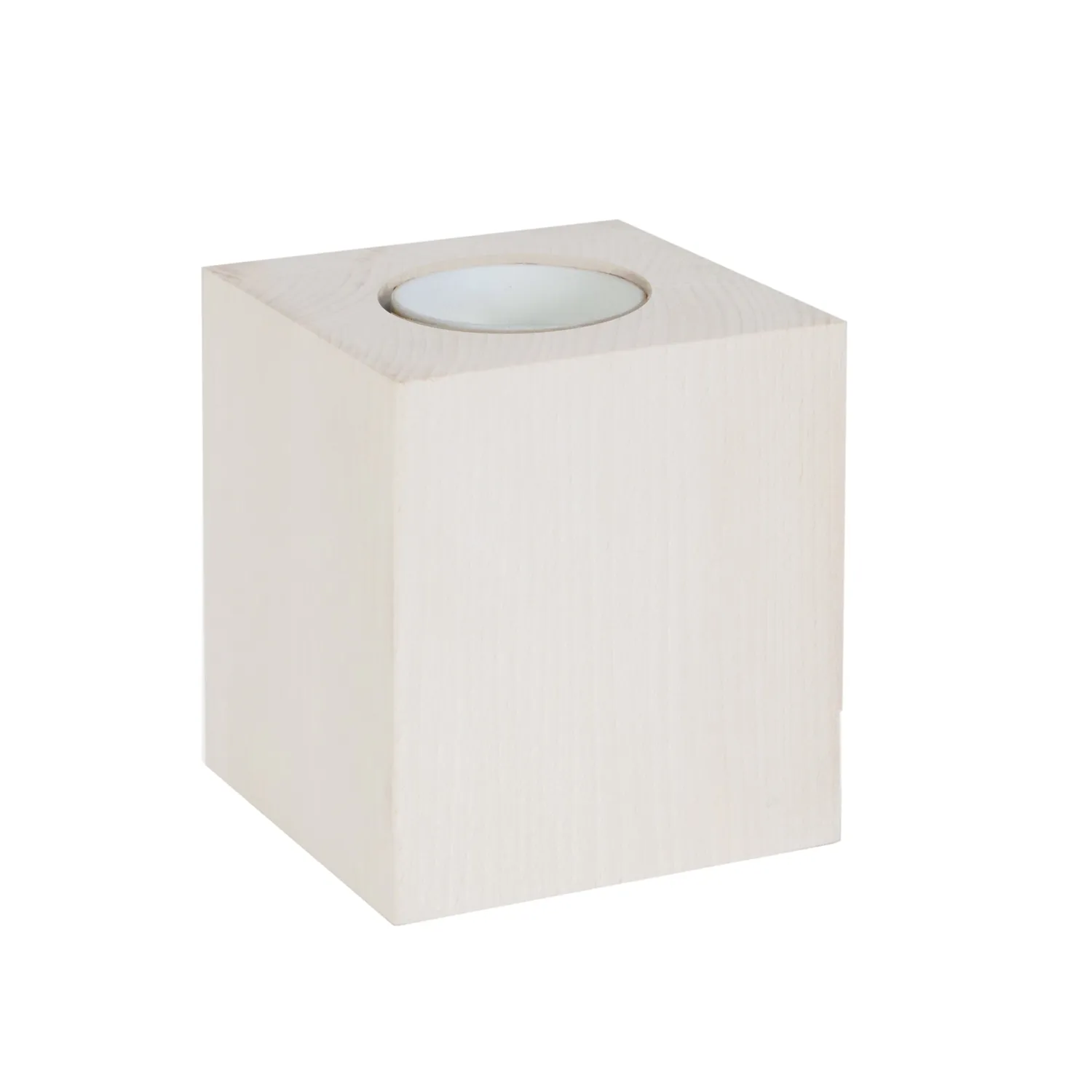 Tosel Cube base lampada legno naturale 8 cm E27