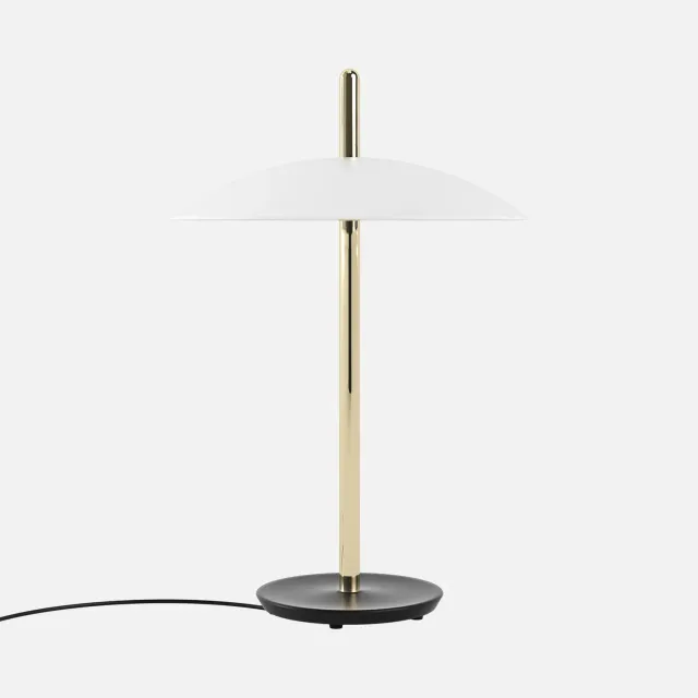 Souda Signal lampada tavolo bianco ottone calda