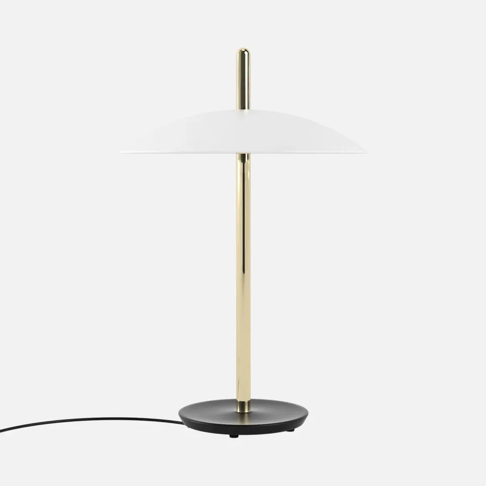 Souda Signal lampada tavolo bianco ottone calda