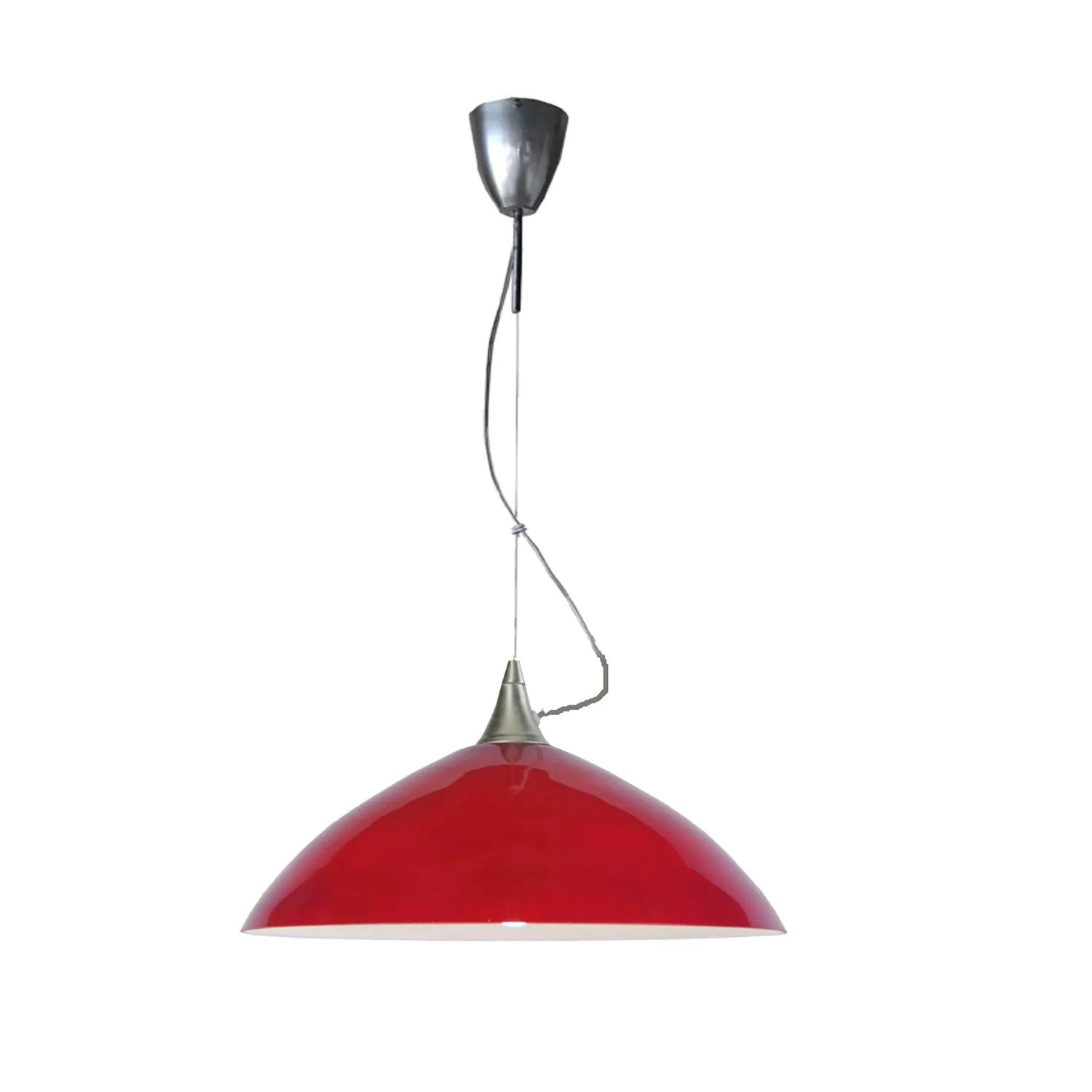 Tosel Divy lampada a sospensione bianco 38x100 cm cupola