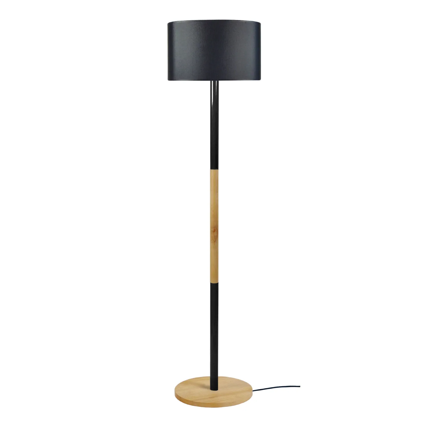 Tosel Tandem1B piantana bianco e legno naturale 35x155 cm